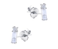 Shining CZ Crystal Silver Stud Earring STS-6224